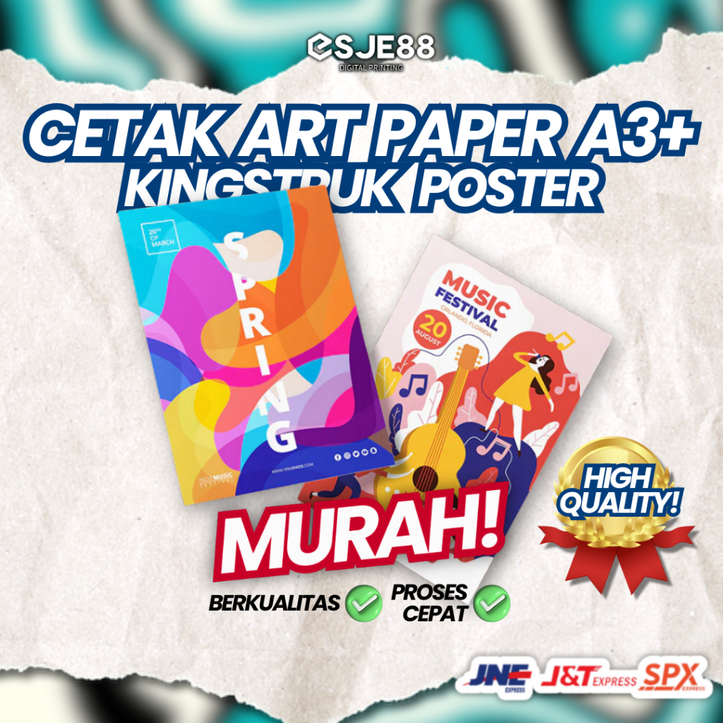 

[PROMO | SEHARI JADI] TERIMA FILE SIAP CETAK POSTER Art Paper Kertas Ukuran A3+ 230 gsm