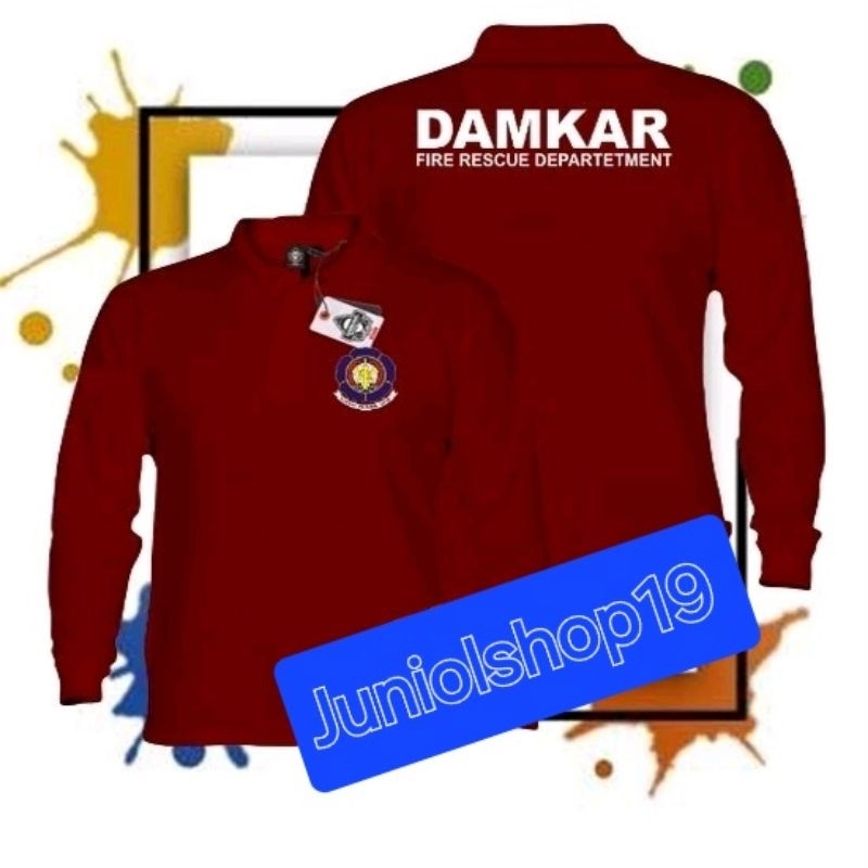 KAOS KERAH DAMKAR/SERAGAM DAMKAR FULL BORDIR/KAOS DAMKAR/KAOS KERAH DAMKAR PRIA WANITA/KAOS COSTUM B