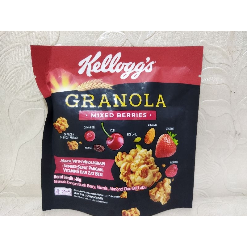 

KELLOGG'S GRANOLA MIX BERRIES 40 GRAM / KELLOGG'S GRANOLA / KELLOGGS GRANOLA MIX BERRIES / KELLOGG'S CEREAL / GRANOLA / KELLOGG'S