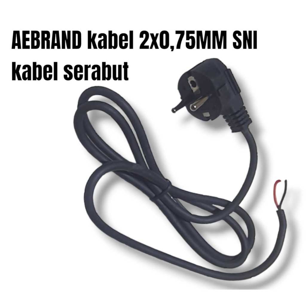 AEBRAND Kabel AC Power Buntung Isi 2 SNI / Kabel Buntung 2X0,75MM SNI