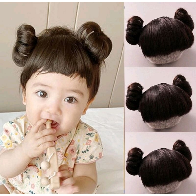 Bandana Wig poni anak /wig bando poni  bayi /childer baby hair bands wig