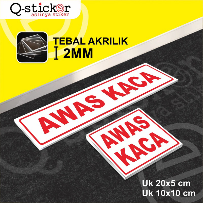 

Papan Akrilik | Sign board Acrylic | Akrilik | AWAS KACA