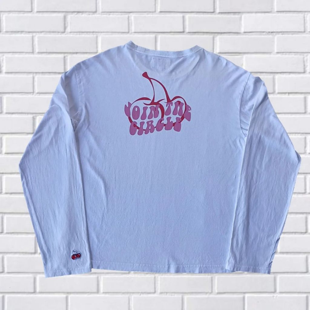 LONGSLEEVE KIRSH JOIN THE CIRCLE ORIGINAL, SIZE M (SECOND BRANDED) PUTIH TS0313