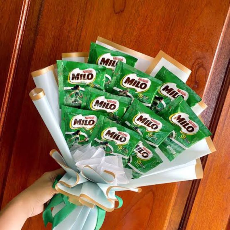 

Buket kado Milo sachet 10 pcs | Milo Bouquet