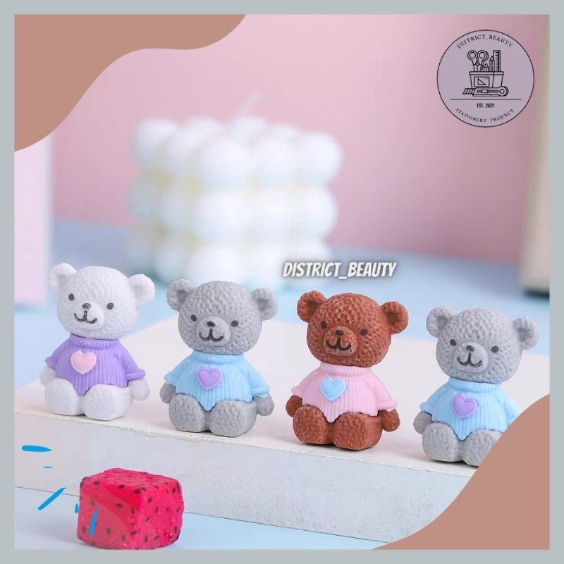 

PENGHAPUS BONEKA BERUANG PENGHAPUS 3D TEDDY BEAR PENGHAPUS PENSIL KARAKTER BERUANG