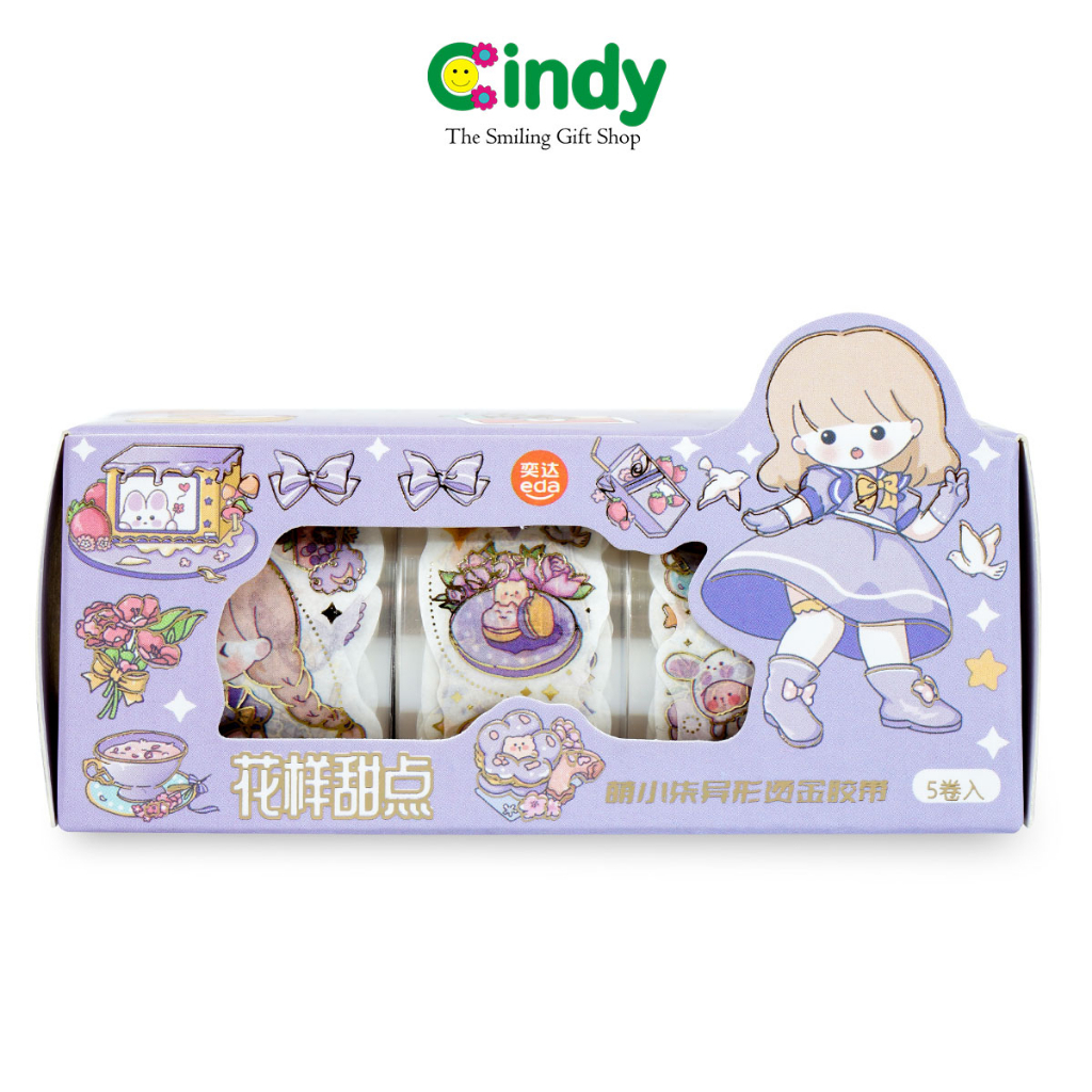 

CINDY Washi tape 1 Set isi 5 solatip sticker 5 roll - CSZ1529