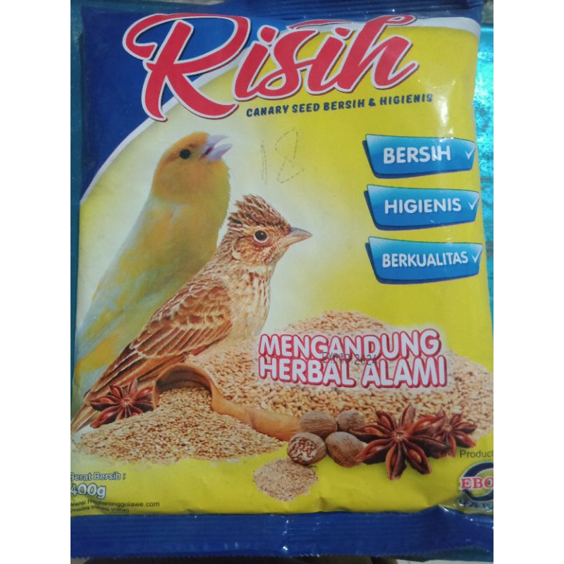 RISIH Pakan Burung Canary Seed Risih Pakan Burung branjangan Kenari