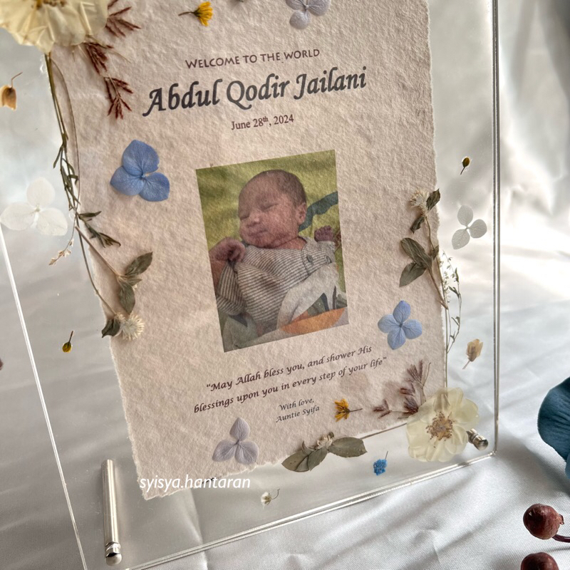 Frame Newborn | Kado Newborn | Hadiah Newborn | Frame Tulisan Newborn