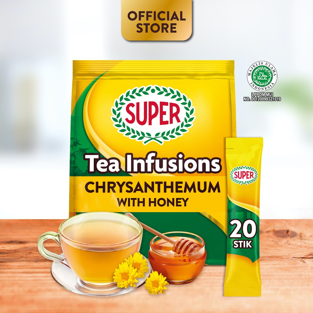 

SUPER Tea Infusions Chrysanthemum with Honey Tea, 20 sticks [HALAL]