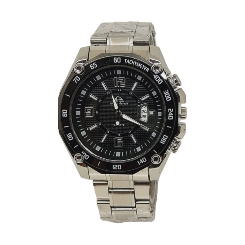 Jam Tangan Pria Quiksilver Rantai Stainless Tahan air Free box