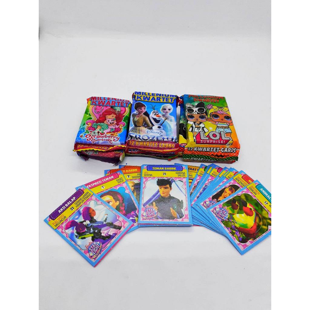 KARTU KWARTET MILENIUM / KWARTET KARAKTER RANDOOM / KWARTET MILENIUM VIRAL / MAINAN ANAK KARTU