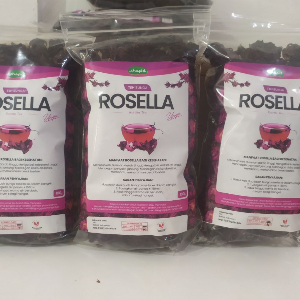 

PAKET 3PCS TEHBUNGA ROSELLA UNGU SHAFID ROSELLA / BUNGGA ROSELLA KERING