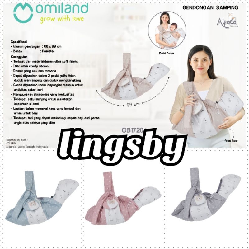 OMiland gendongan samping alpaca gendongan anak bayi baru lahir newborn