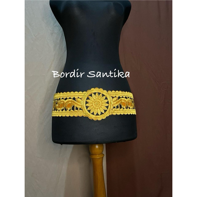 Renda bordir ikat pinggang bunga matahari