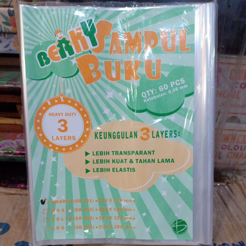 

Sampul Plastik Buku Tulis Pendek / Panjang(60Pcs)
