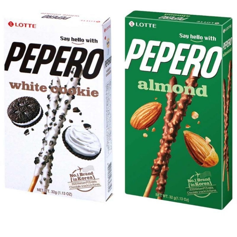 

Lotte Pepero Biskuit Stick Almond / White Cookies 32gram