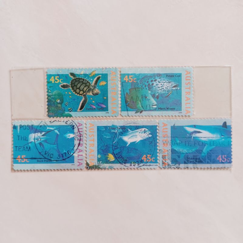 

(AG) Perangko Australia 1995 Marine Life Set 5 pcs Used