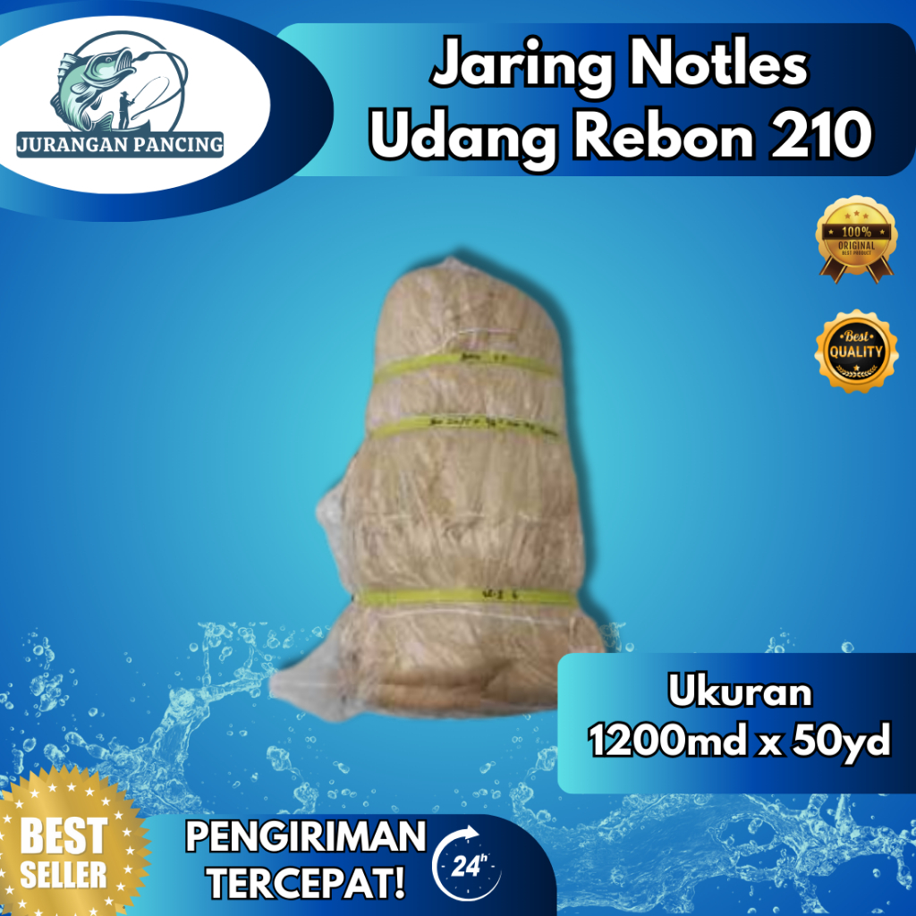 jaring notles udang rebon 210/D5 3/8" Jaring nilon bolga / jaring dekorasi/jaring ikan/ jaring udang