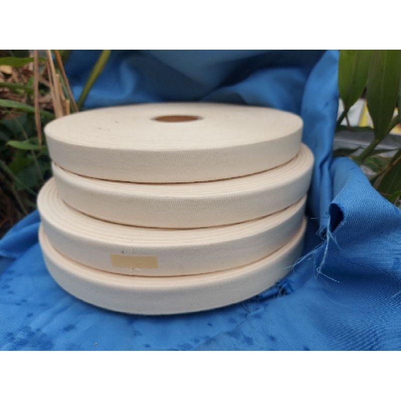 100meter  piterban katun polos/bahan label katun/ label baju katun polos