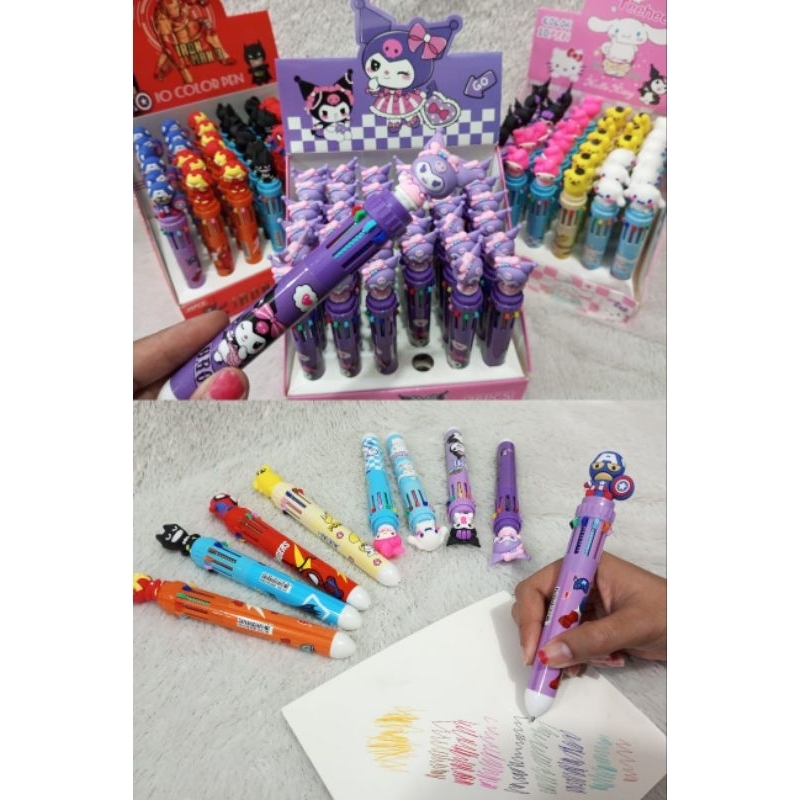 

Boilpoin | Pulpen motif karakter sanrio dan marvel 10warna 1pcs