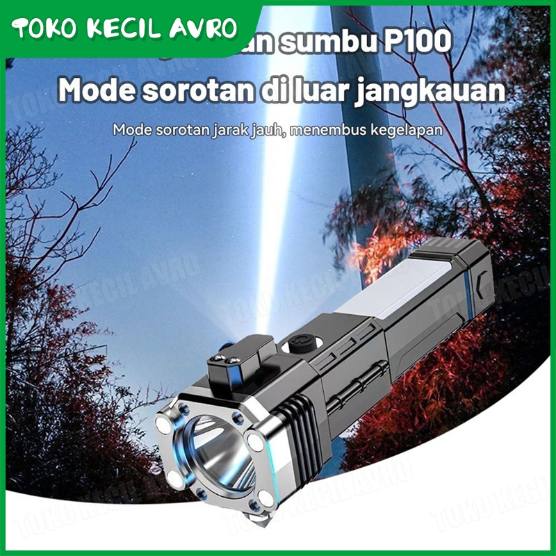 SENTER LED 5 IN 1 / SENTER LED MULTIFUNGSI HUMMER EMERGENCY PLUS 4 MAGNET / SENTER CAS USB