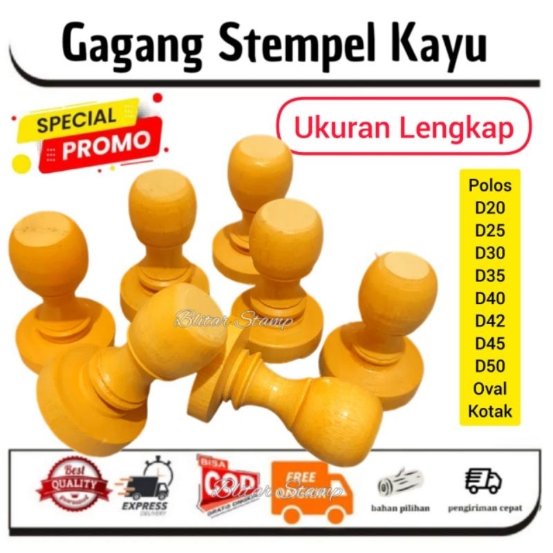 

gagang stempel kayu bulat ukuran lengkap