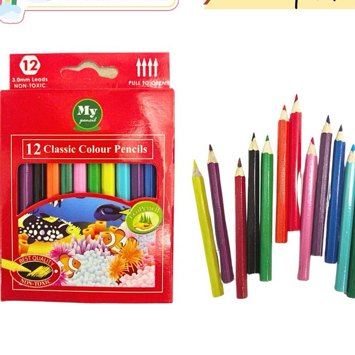 

COD Shu Roman Pensil 12 Warna Mini