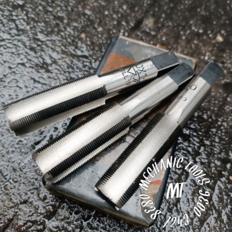 Hand Tap M20 x 2.0 mm Triangle carbon steel set 3 pc mata bor ulir baut drat baut rusak