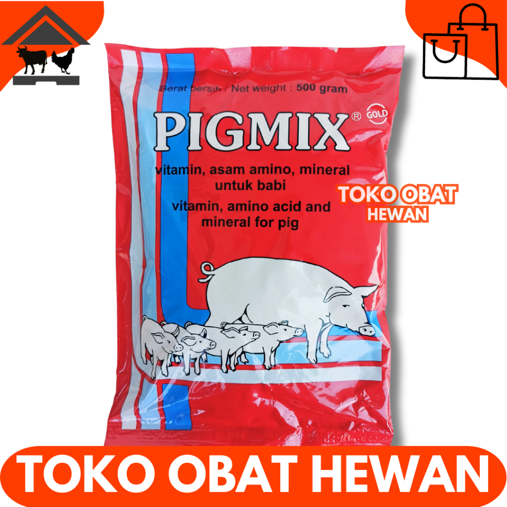 PIGMIX 500 GRAM MEDION - Premix Babi Vitamin Asam Amino Mineral Komplit - Premix Mineral Babi