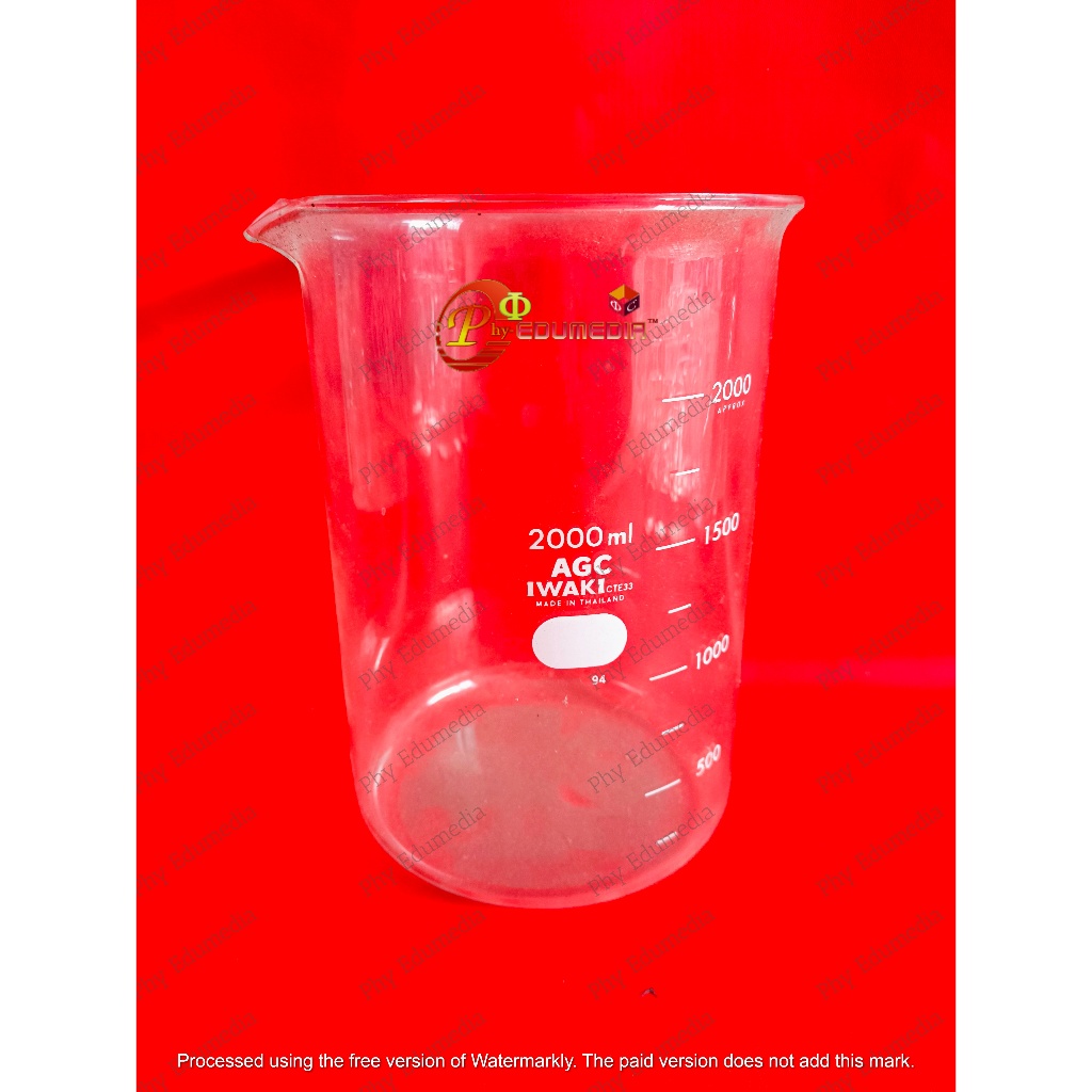 Beaker 2000ml Iwaki / Beaker Glass 2000ml / Gelas Kimia 2000ml IWAKI