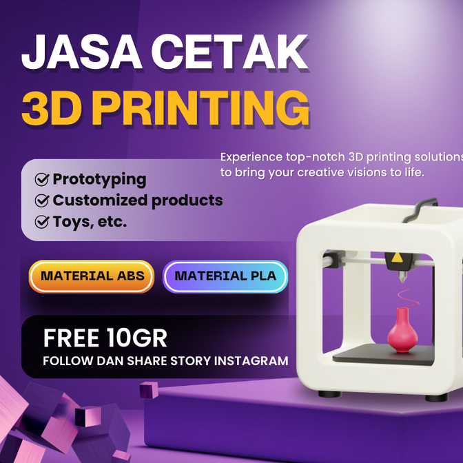 Cetak 3D Print ABS PLA, Custom 3D printing