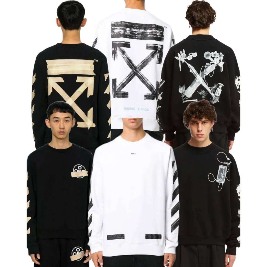 Kaos Longsleeve OffWhite Tape Arrow Sweatshirt