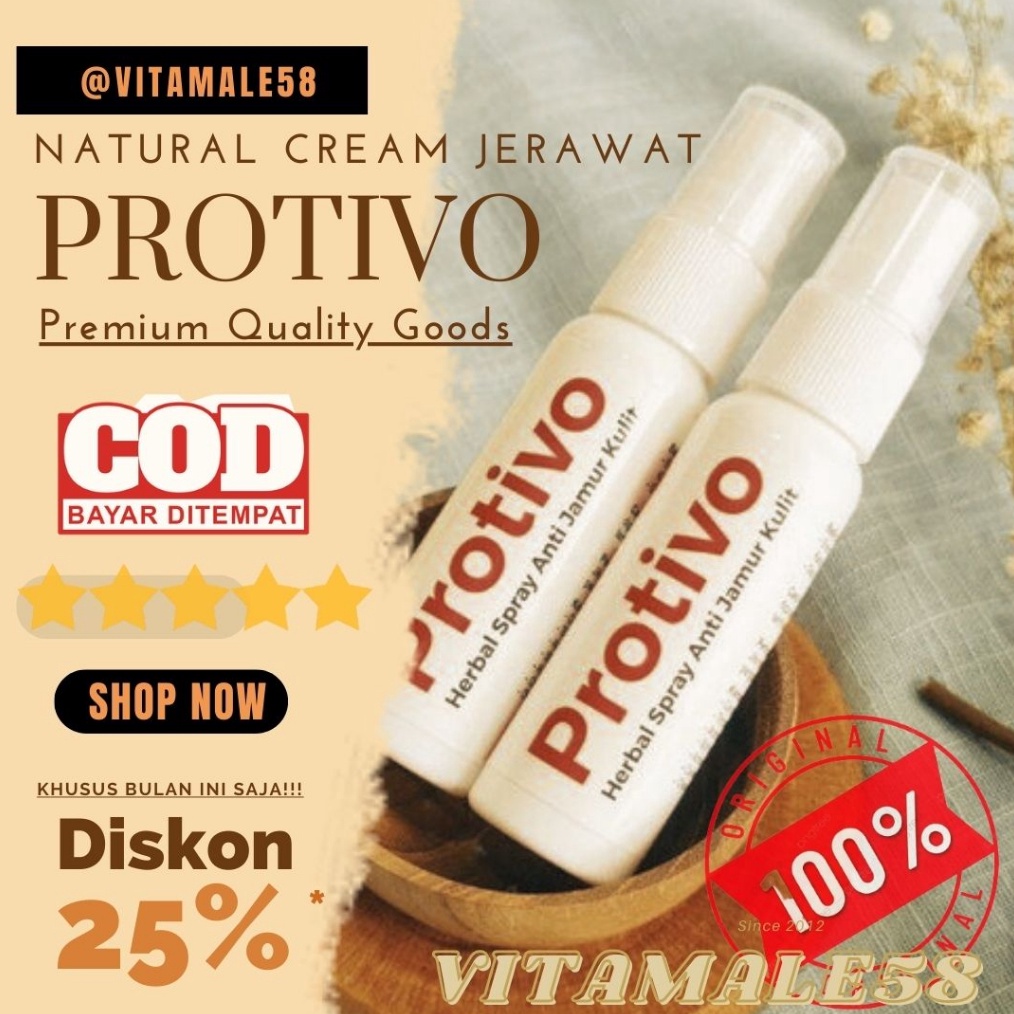 Orginal PROTIVO Natural Cream Jerawat Gatalkudiskurap s C8C4