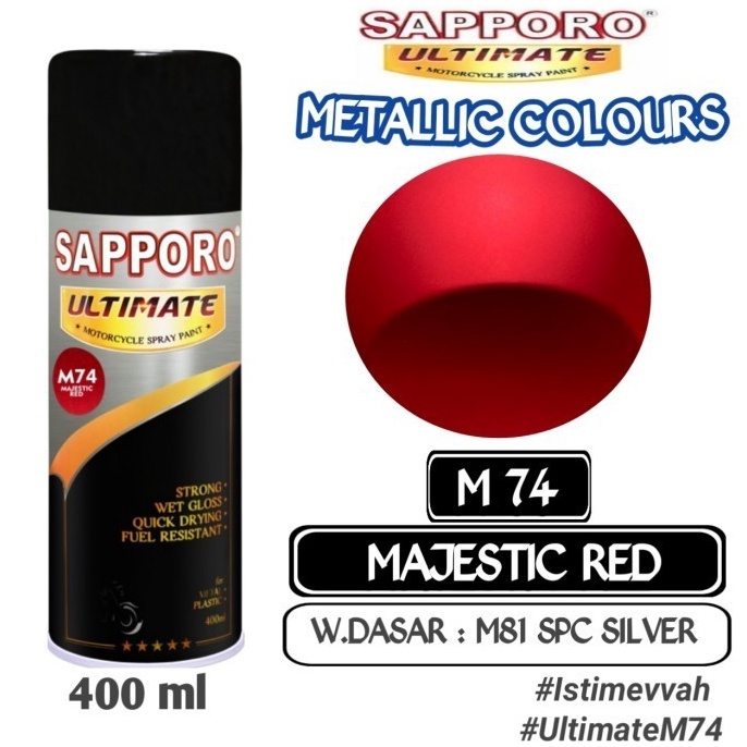 

KODE A1D9 SAPPORO ULTIMATE M74 MAJESTIC RED 4ml Cat Semprot Pylok Pilok Pylox