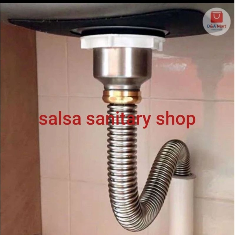 Selang Afur Stainless 304 Sink flexible / pembuangan. Sink  bak cuci piring/afur Sink 201