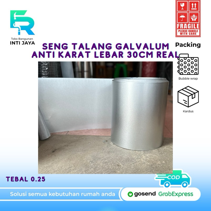 Seng Talang Galvalum Anti Karat Lebar 30CM Real / Harga Per 1 Meter
