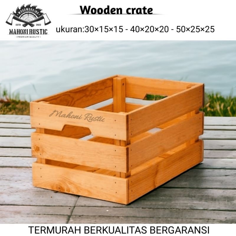 Wooden crate peti penyimpanan box kayu