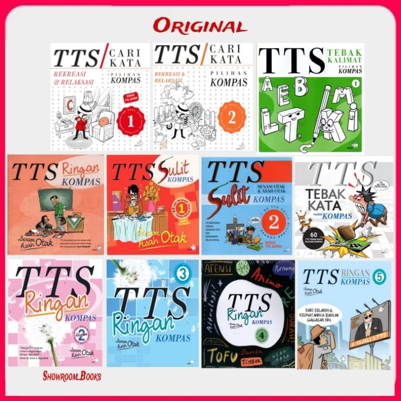 Buku TTS Teka Teki Silang Ringan Sulit Cari Kata Tebak Kata Kalimat Otak Atik Angka Sudoku Kompas