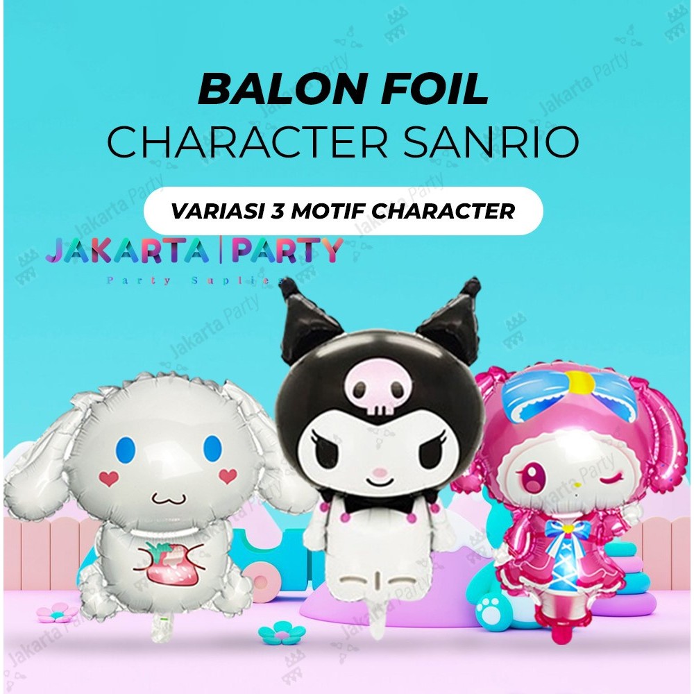 Balon foil mini karakter sanrio / Balon foil mini karakter kuromi / Balon Foil karakter cinamoroll/ 
