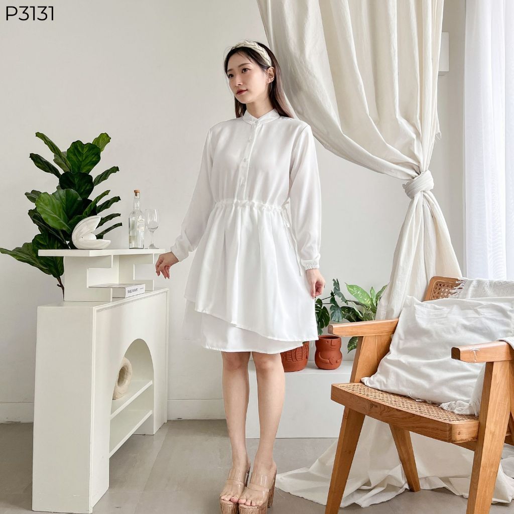 Tunik Putih Polos Wanita muslim 3131