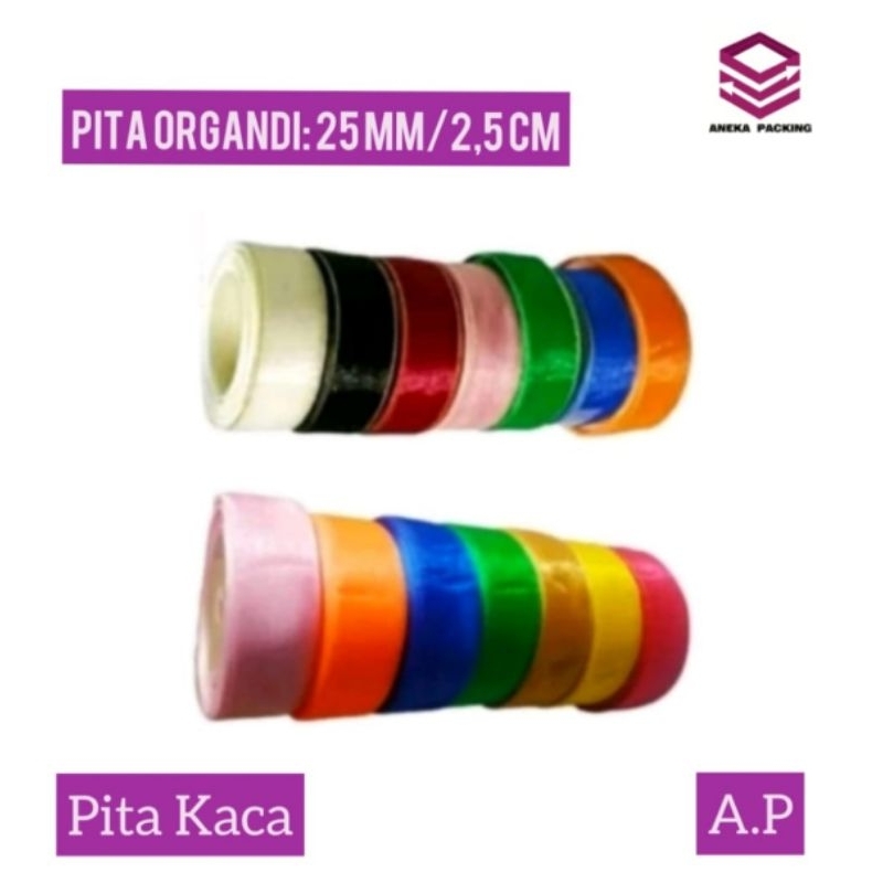

Pita Organdi 25mm(2.5cm)/ pita kaca lis mas/pita