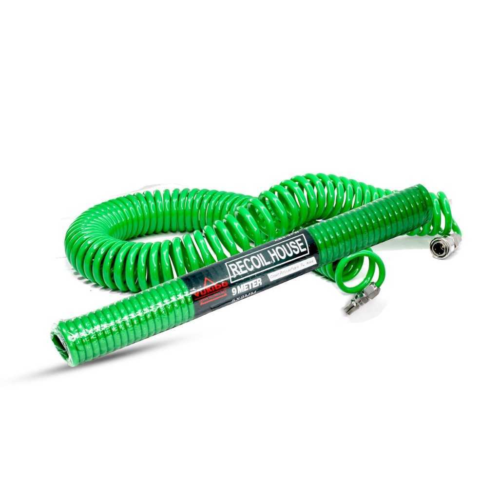 MODEL TEKIRO  Selang Angin Spiral Kompresor Selang Recoil Hose 4.5M 6M 9M 12M Selang Angin Spiral Ko