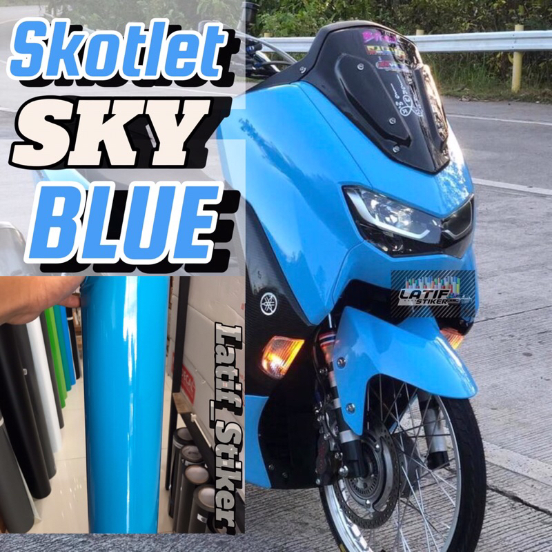 SKOTLET STIKER BIRU MUDA SCOTLITE SKY BLUE BIRU LANGIT BIRU TOSCA