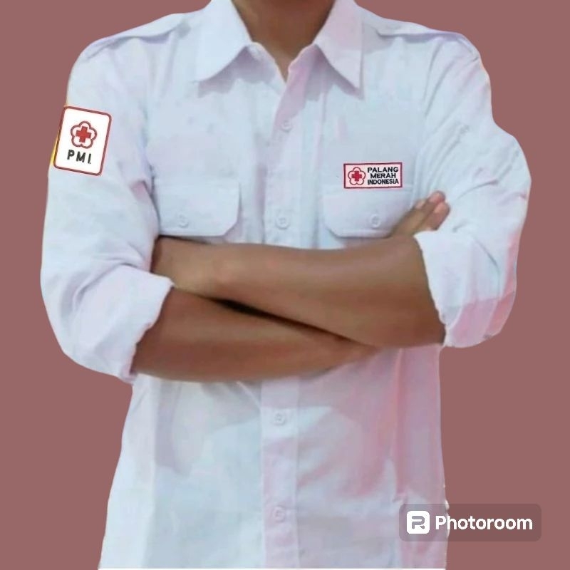 Kemeja Kerja Seragam Kerja PMI PMR Lengan Panjang