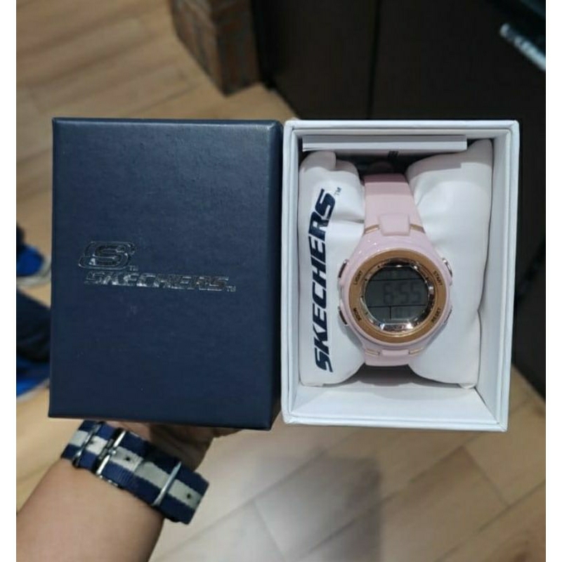 JAM ORI SKECHERS DIGITAL WARNA PINK
