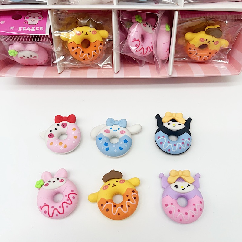 

Penghapus Donat Sanrio Karakter 1 pc donat eraser cute kuromi melody chinamorol purin helokitty