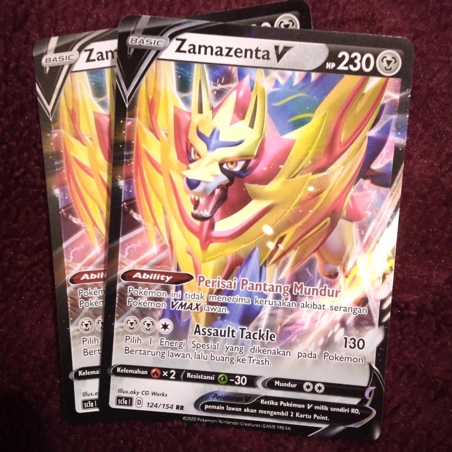 Zamazenta V RR sc1a - Pokemon TCG Indonesia foil holo