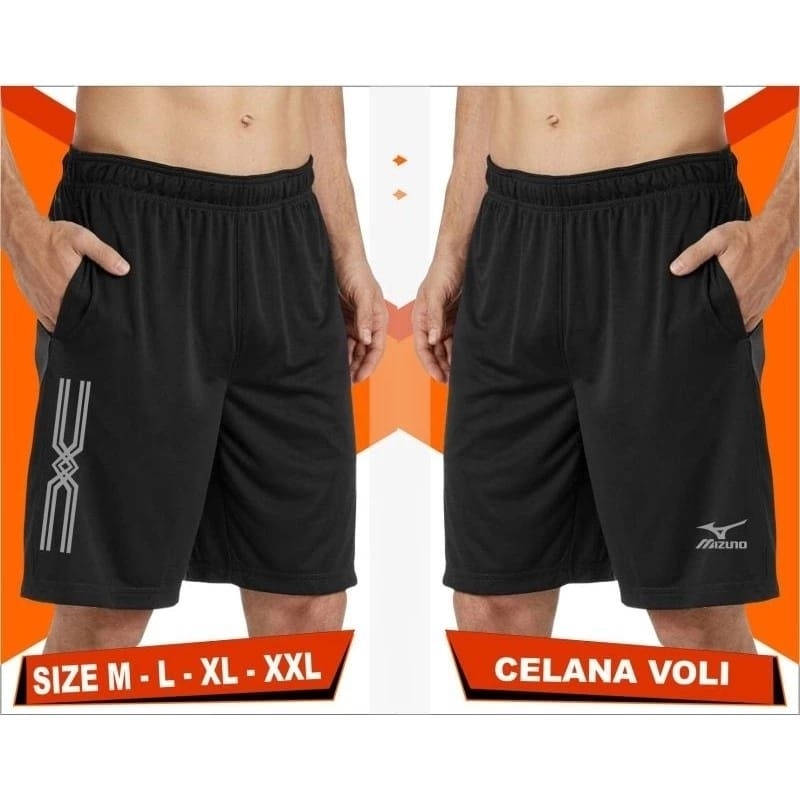 Short pants - Celana Pendek Voli Pria - Celana Pendek Hitam Mizuno
