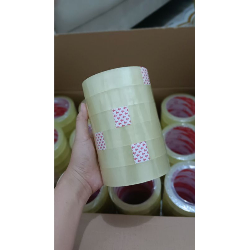 

Lakban Mil Tape Bening sedang - Solatip 1 inc 24mm 1 roll isi 6pcs