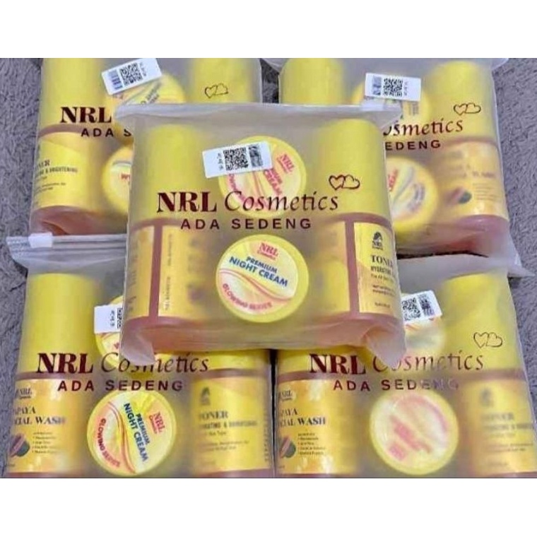 KODE E95G Paket Cream Nrl Kemasan Baru  Kemasan Kuning  Bercode Embos Cream Pemutih wajah ampuh crea